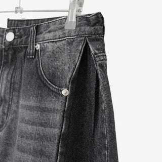 [3 colors] Nemoba Pintuck Denim Bermuda Pants