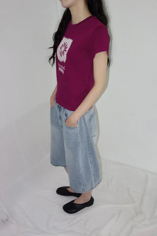 [3 colors] Nemoba Pintuck Denim Bermuda Pants