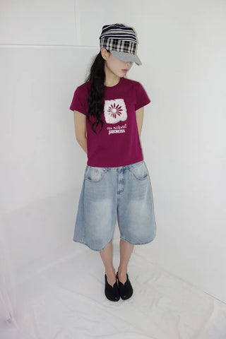 [3 colors] Nemoba Pintuck Denim Bermuda Pants