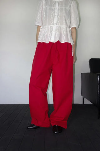[2 colors] Shine Lace Embroidered Short-Sleeve Blouse
