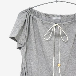 [2 colors] Beachco Off-Shoulder Pocket Short-Sleeve T-Shirt