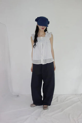 [3 colors] Nick Vivid Cotton Wide Pants