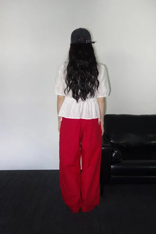 [3 colors] Nick Vivid Cotton Wide Pants