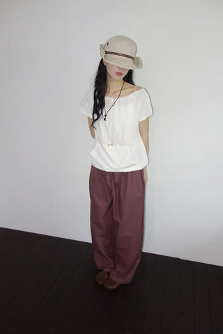 [3 colors] Nick Vivid Cotton Wide Pants