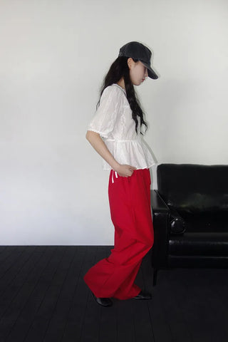 [3 colors] Nick Vivid Cotton Wide Pants