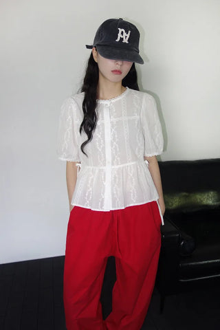 [3 colors] Nick Vivid Cotton Wide Pants