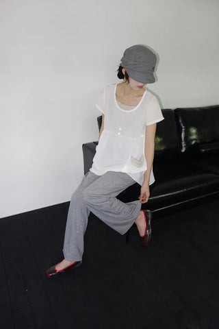 [4 colors][Selectable length] Air-cooled bootcut pants