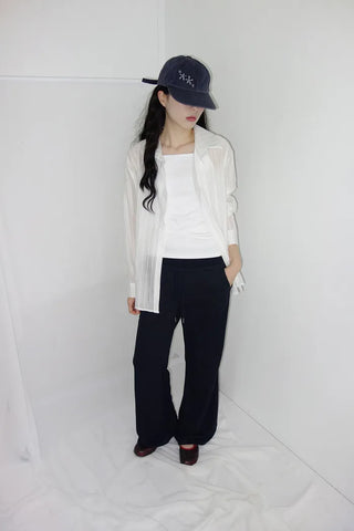 [4 colors][Selectable length] Air-cooled bootcut pants