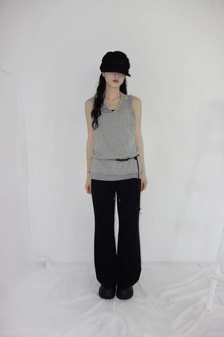 [4 colors][Selectable length] Air-cooled bootcut pants