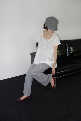 [4 colors][Selectable length] Air-cooled bootcut pants