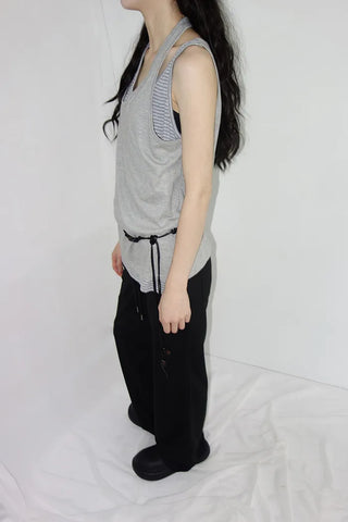 [3 colors] Latch Layered Dangle Sleeveless