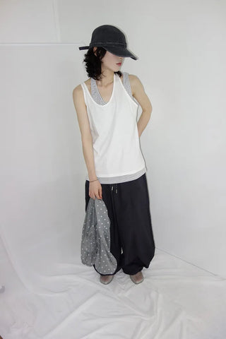 [3 colors] Latch Layered Dangle Sleeveless