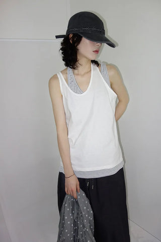 [3 colors] Latch Layered Dangle Sleeveless