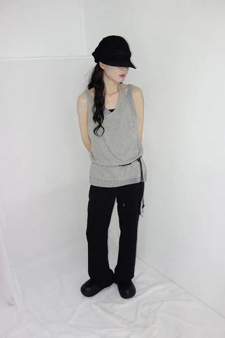 [3 colors] Latch Layered Dangle Sleeveless