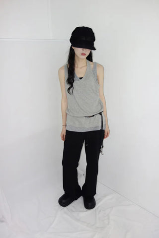 [3 colors] Latch Layered Dangle Sleeveless