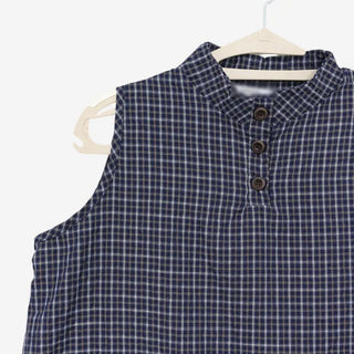 [2 colors] Mubo Pumpkin Check Sleeveless Top