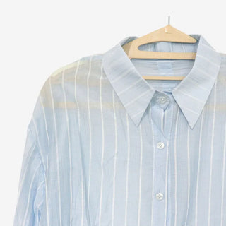 [4 colors] Shara See-through Stripe Strap Shirt