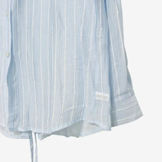[4 colors] Shara See-through Stripe Strap Shirt