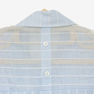 [4 colors] Shara See-through Stripe Strap Shirt
