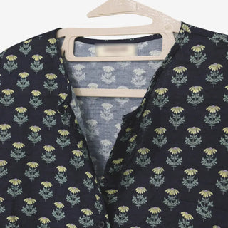 Leaf Round Neck Flower Shirt