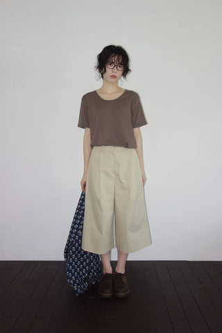 Leaf Round Neck Flower Shirt
