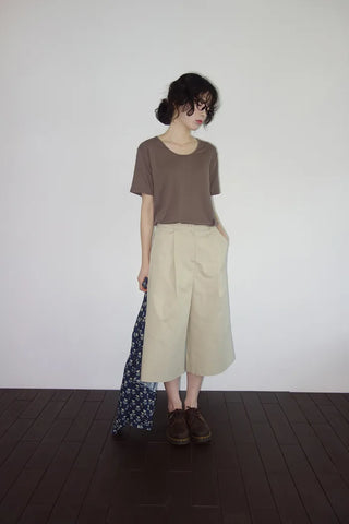 Leaf Round Neck Flower Shirt