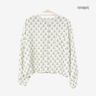 Leaf Round Neck Flower Shirt