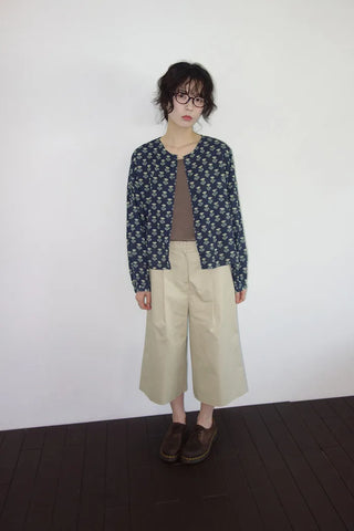 Leaf Round Neck Flower Shirt