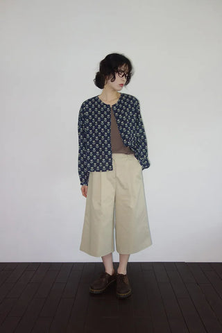 Leaf Round Neck Flower Shirt