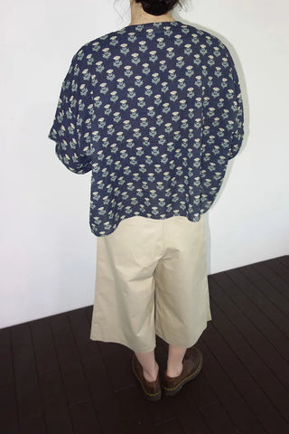 Leaf Round Neck Flower Shirt