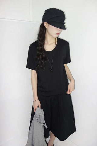 [3 colors] Mate Check Frillless Dress