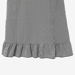 [3 colors] Mate Check Frillless Dress