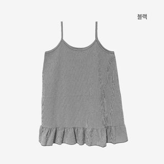 [3 colors] Mate Check Frillless Dress