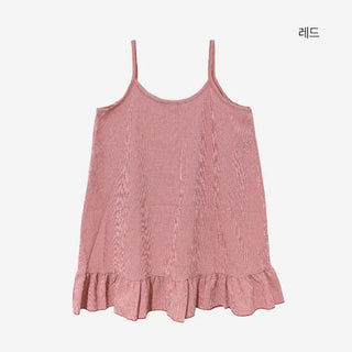 [3 colors] Mate Check Frillless Dress