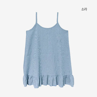 [3 colors] Mate Check Frillless Dress