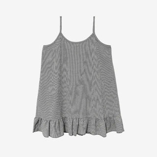 [3 colors] Mate Check Frillless Dress