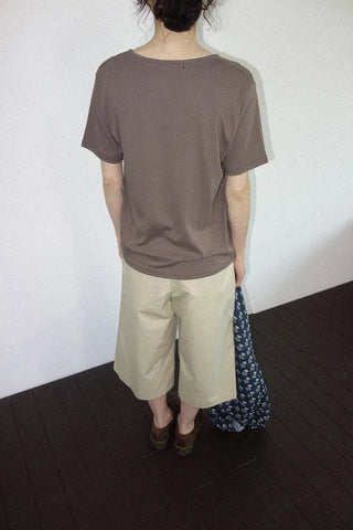 [3 colors] Flared Pintuck Bermuda Pants