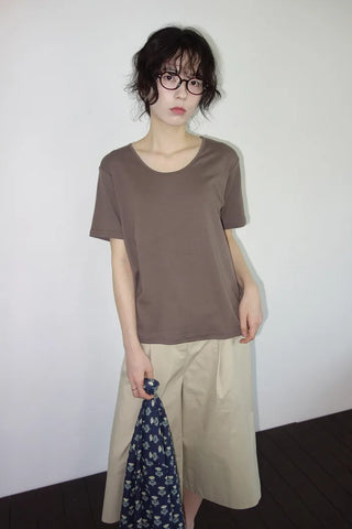 [3 colors] Flared Pintuck Bermuda Pants