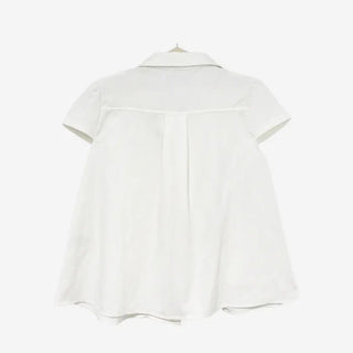 [4 colors] Motto Button Collar Blouse