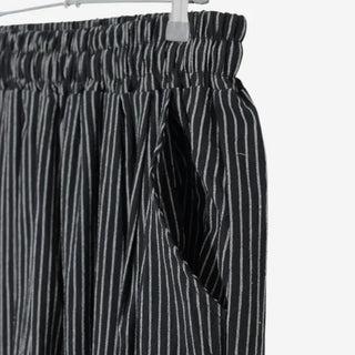[2 colors] Nero Stripe Linen Balloon Pants
