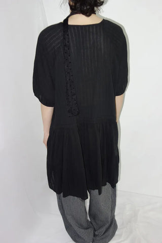 [2 colors] Nero Stripe Linen Balloon Pants