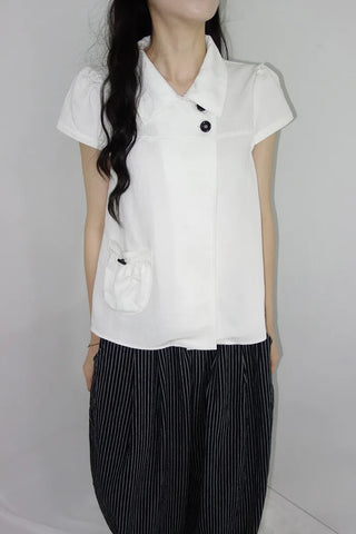 [2 colors] Nero Stripe Linen Balloon Pants