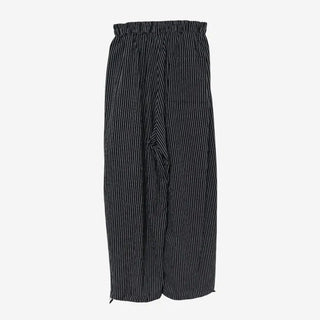 [2 colors] Nero Stripe Linen Balloon Pants