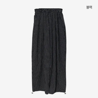 [2 colors] Nero Stripe Linen Balloon Pants