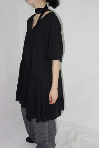 [2 colors] Nero Stripe Linen Balloon Pants