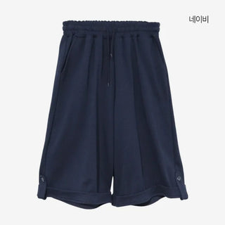 [4 colors] Roll-up Banding Bermuda Pants