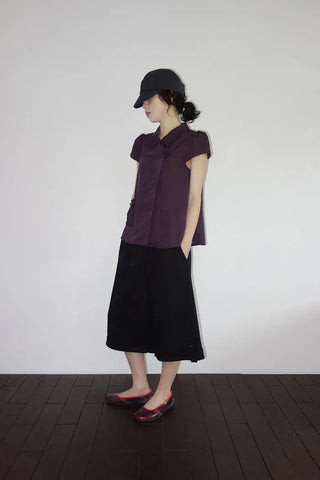 [4 colors] Roll-up Banding Bermuda Pants