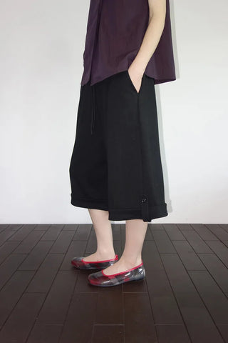[4 colors] Roll-up Banding Bermuda Pants