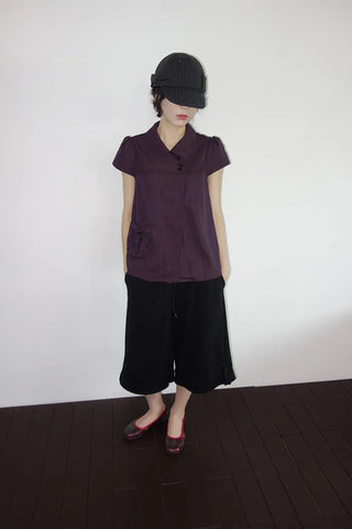 [4 colors] Roll-up Banding Bermuda Pants