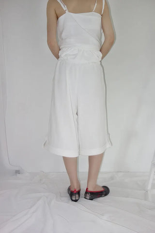 [4 colors] Roll-up Banding Bermuda Pants